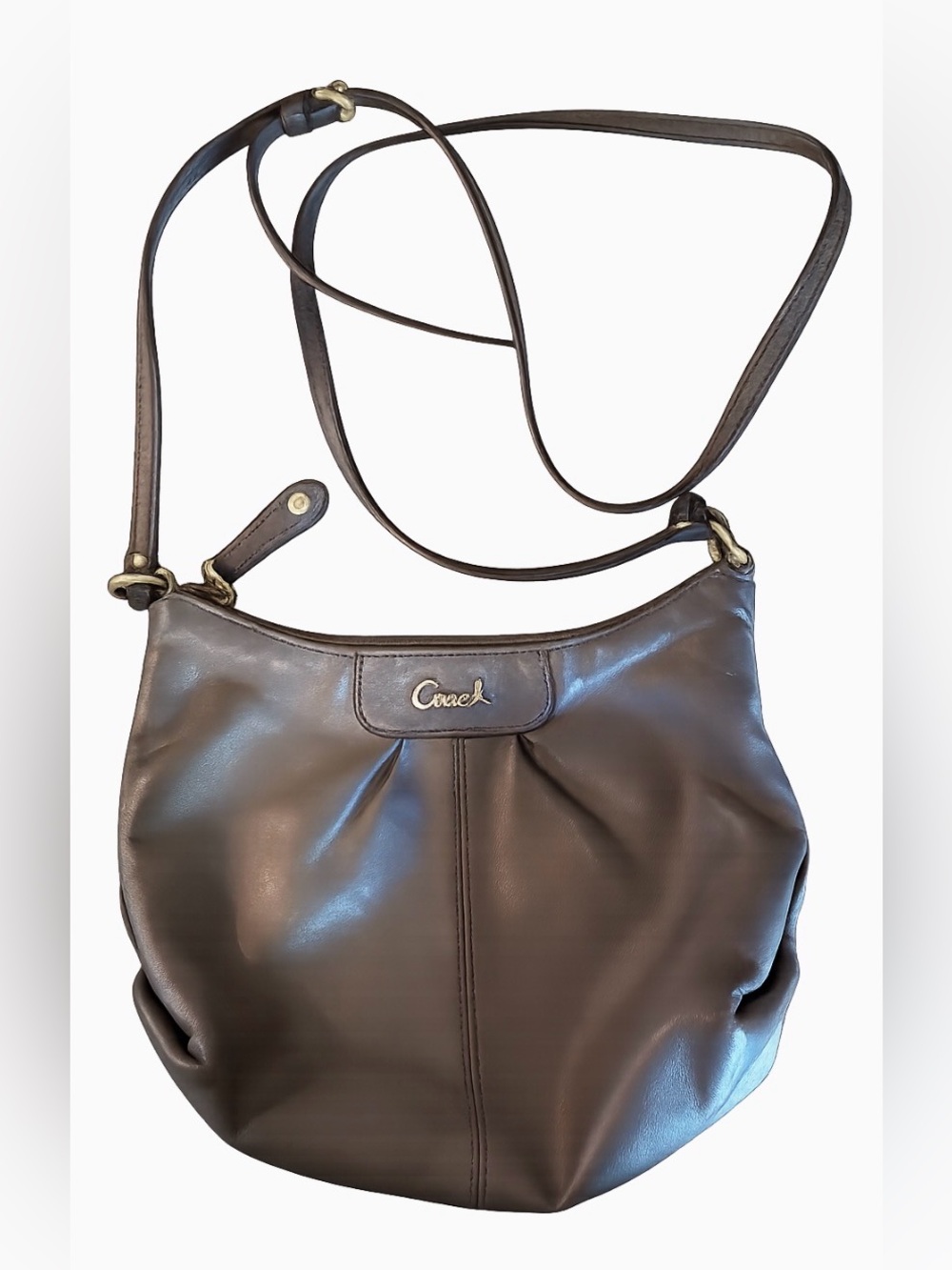 Coach Brown Leather Small Crossbody Bag